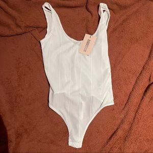 Misguided bandage light weight scoop neck body suit